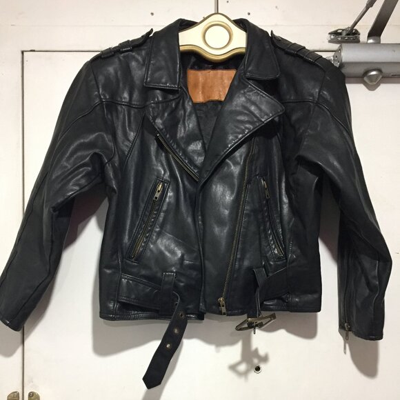 VINTAGE CUSTOM LEATHER MOTO JACKETS SIZE S - Picture 2 of 10